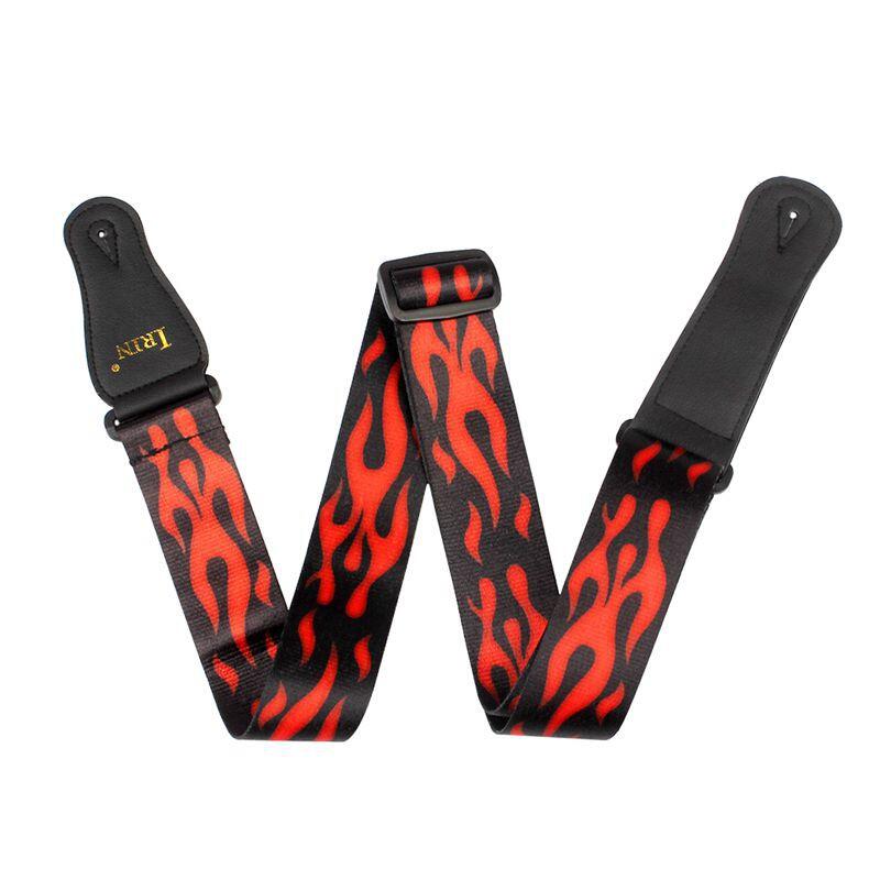 Køb Guitar rem med flammer Rem til guitar